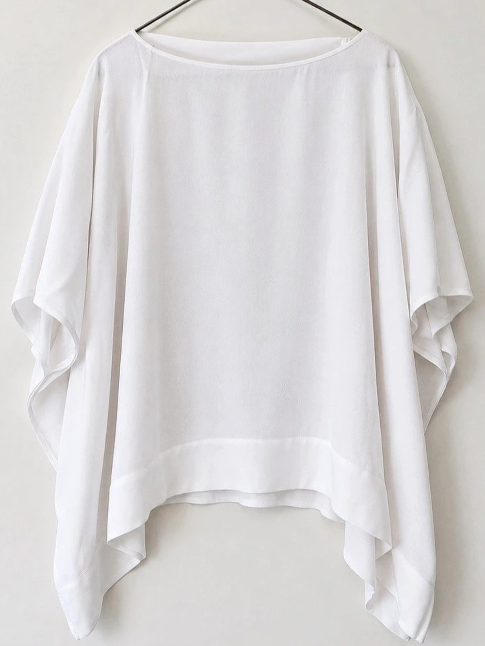 Diane von Furstenberg New Hanky Draped Tunic Top White P/S NWT